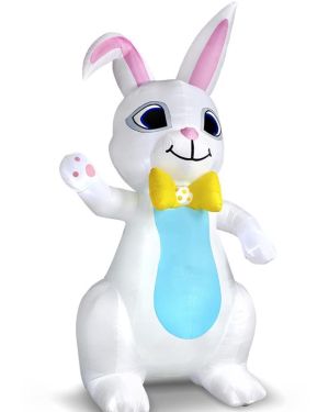15-Foot Inflatable Easter Bunny Outdoor Decoration with Lightshow