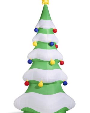 15-Foot Inflatable Christmas Tree with LED Lightshow & Rotating Star