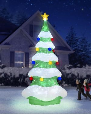 15-Foot Inflatable Christmas Tree with LED Lightshow & Rotating Star