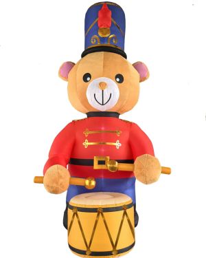 15 FOOT ANIMATED INFLATABLE DRUMMER BEAR